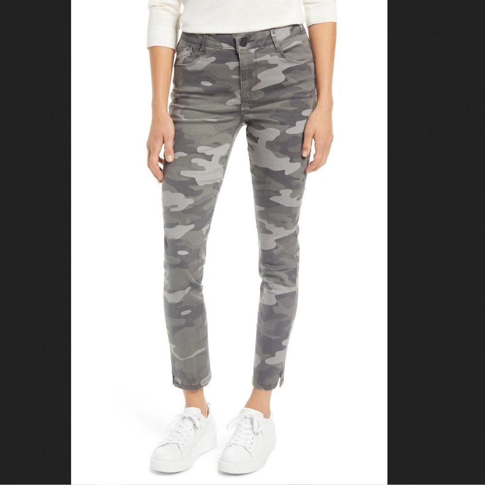 Wit & Wisdom A-Solution Camo High Waist Ankle Skinny Pants Size 0 Petite